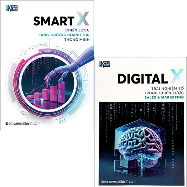  Combo 2 Quyển: Digital X - Trải Nghiệm Số Trong Chiến Lược Sales Và Marketing + Smart X - Chiến Lược Tăng Trưởng Doanh Thu Thông Minh 