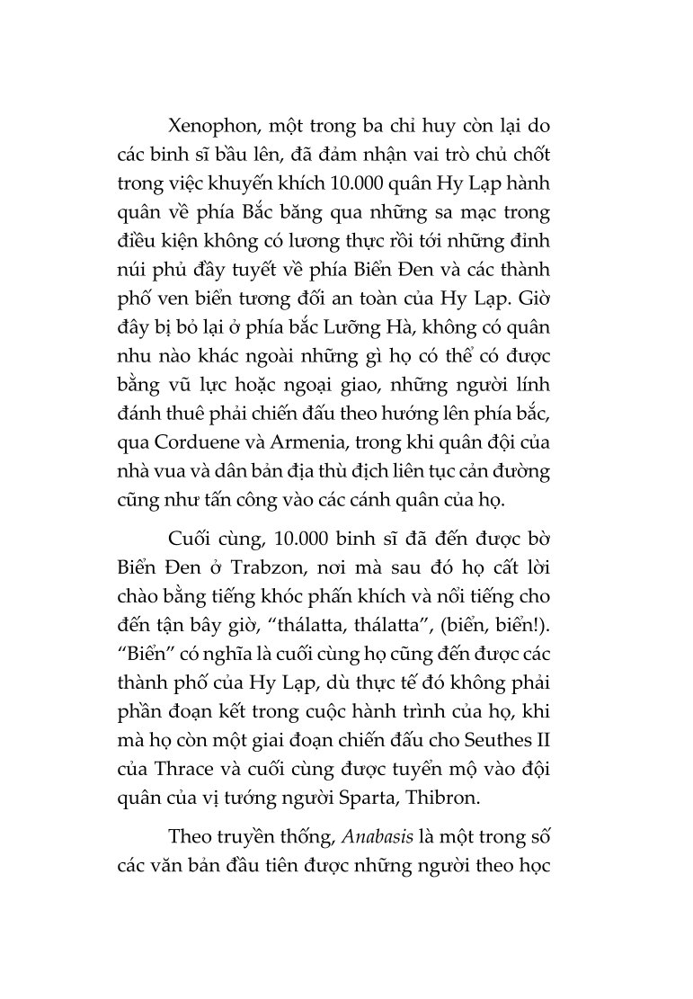 Anabasis : Hồi Ký Viễn Chinh Xứ Ba Tư - Xenophon
