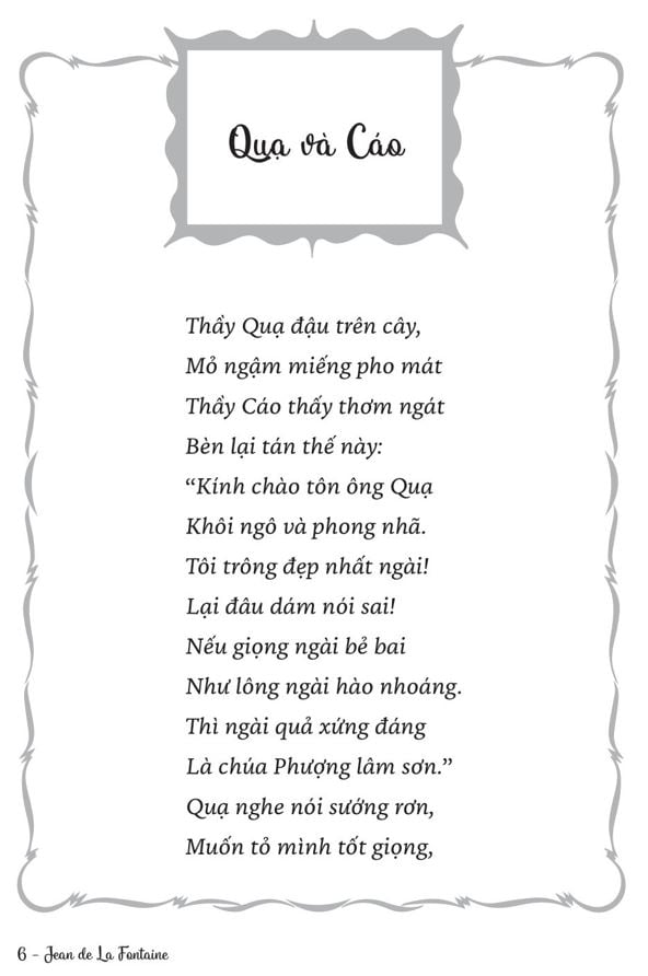 Ngụ Ngôn La Fontaine - Văn Học Pháp - Tác Phẩm Chọn Lọc - Jean De La Fontaine