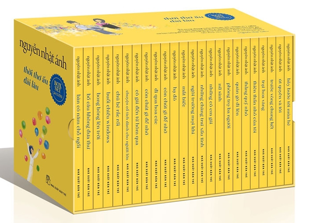 Thời Thơ Ấu Dài Lâu - Nguyễn Nhật Ánh - Boxset 24 Cuốn - Phiên Bản Vàng Ấm Áp - Nguyễn Nhật Ánh