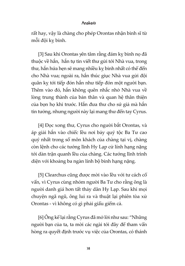 Anabasis : Hồi Ký Viễn Chinh Xứ Ba Tư - Xenophon
