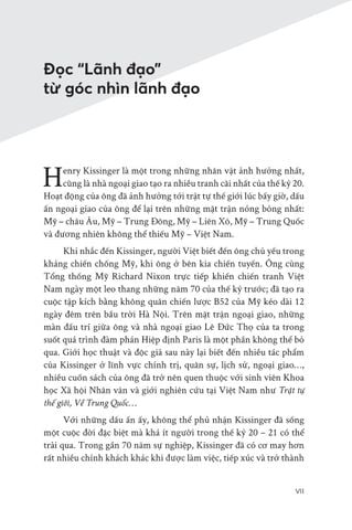 Lãnh Đạo - 6 chiến lược gia kiệt xuất định hình thế giới - Henry Kissinger 