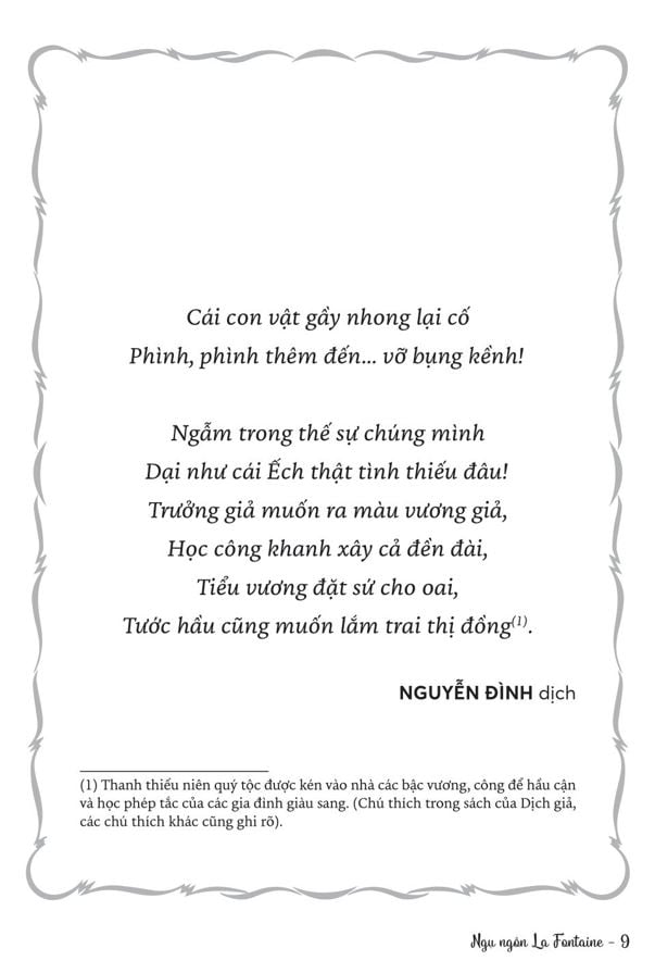 Ngụ Ngôn La Fontaine - Văn Học Pháp - Tác Phẩm Chọn Lọc - Jean De La Fontaine
