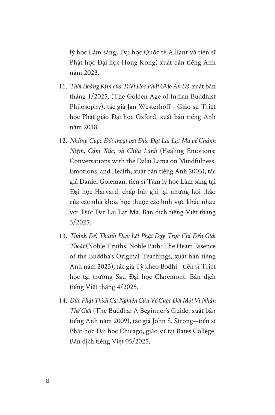 Những Tinh Túy Chọn Lọc Trong Kinh Tạng Nikāya - 
Glenn Wallis