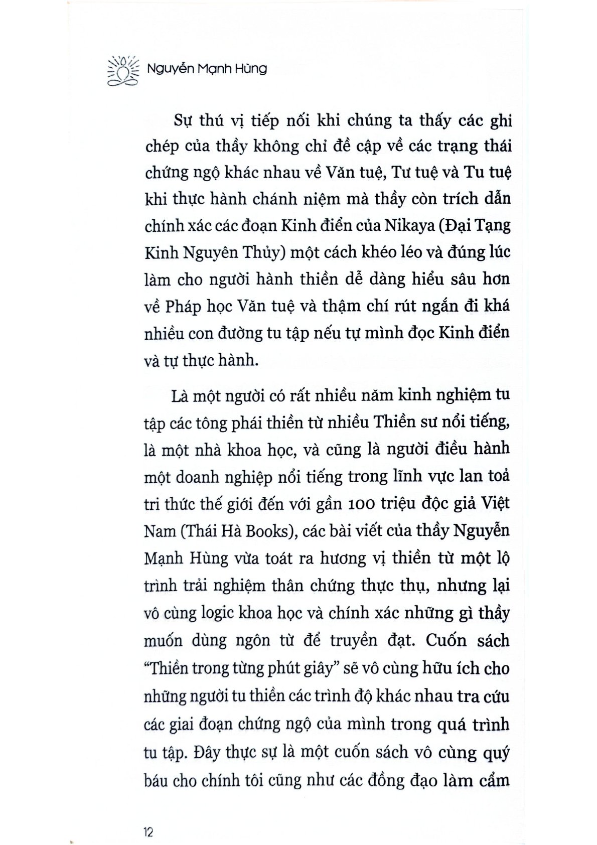 Thiền Trong Từng Phút Giây - Nguyễn Mạnh Hùng