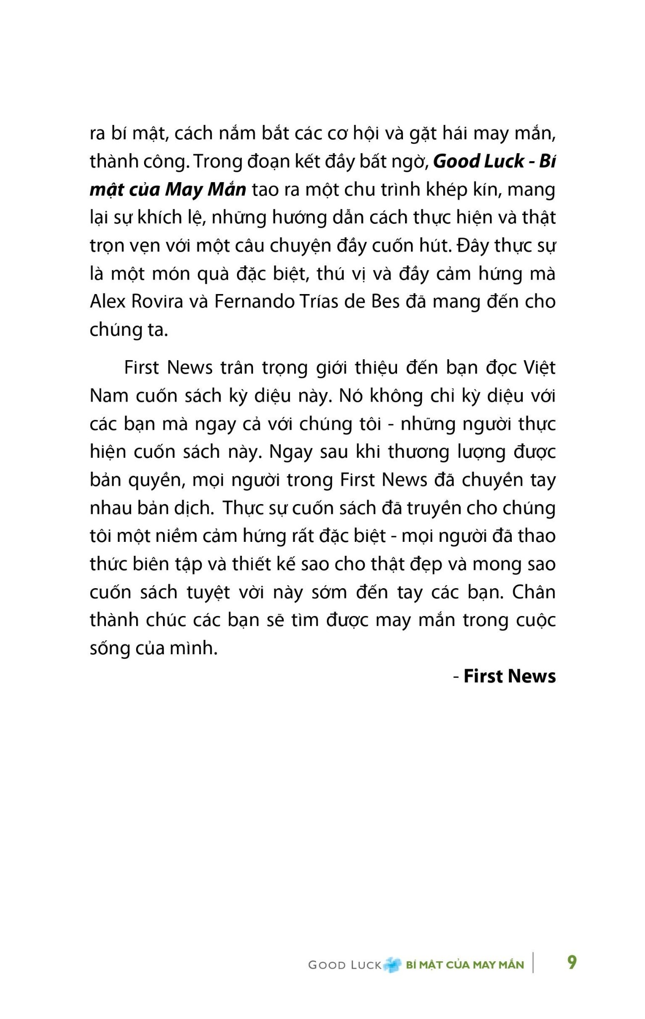 Bí Mật Của May Mắn - Alex Rovira