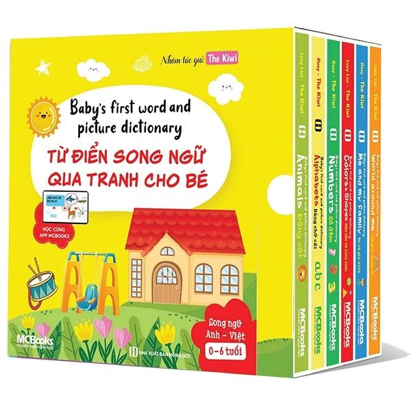  Combo Baby's first word and picture dictionary - Từ điển song ngữ qua tranh cho bé (6 cuốn) 