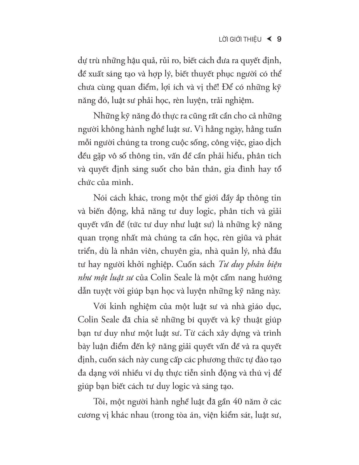 Tư Duy Phản Biện Như Một Luật Sư - Colin Seale