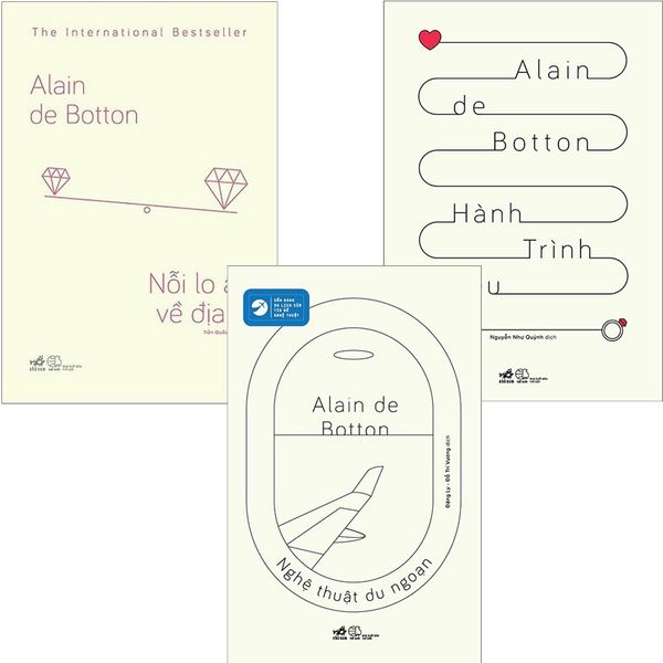  Combo 3 Quyển Tác Giả Alain De Botton (Nỗi Lo Âu Về Địa Vị + Hành Trình Yêu + Nghệ Thuật Du Ngoạn) 