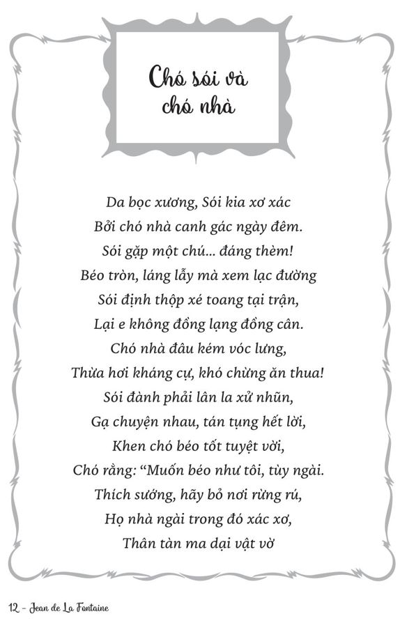 Ngụ Ngôn La Fontaine - Văn Học Pháp - Tác Phẩm Chọn Lọc - Jean De La Fontaine