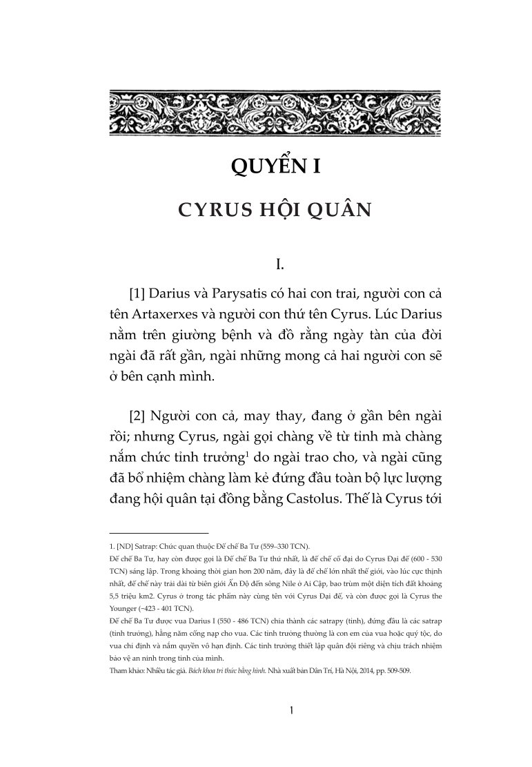 Anabasis : Hồi Ký Viễn Chinh Xứ Ba Tư - Xenophon