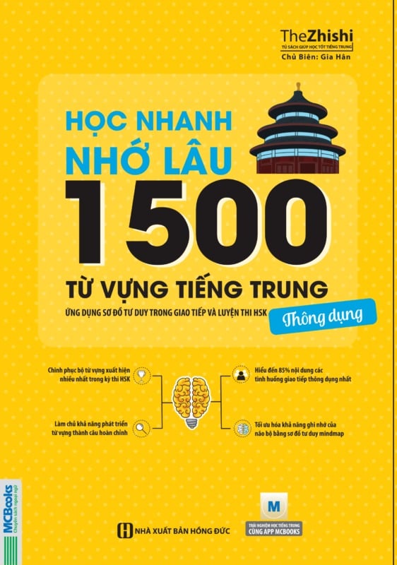 Học nhanh nhớ lâu 1500 từ vựng tiếng Trung thông dụng-Ứng dụng sơ đồ tư duy trong giao tiếp và luyện thi HSK