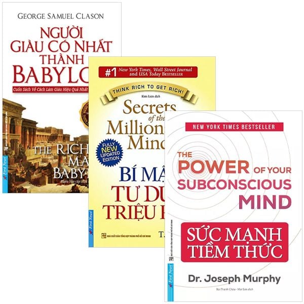  Combo 3 cuốn: Sách Sức Mạnh Tiềm Thức + Bí Mật Tư Duy Triệu Phú + Người Giàu Có Nhất Thành Babylon 