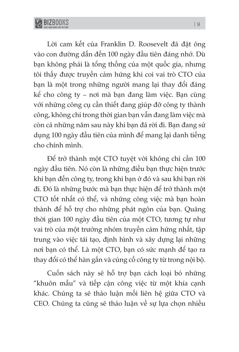 Bản Lĩnh CTO: Kế Hoạch 100 Ngày Trở Thành Giám Đốc Công Nghệ Xuất Sắc