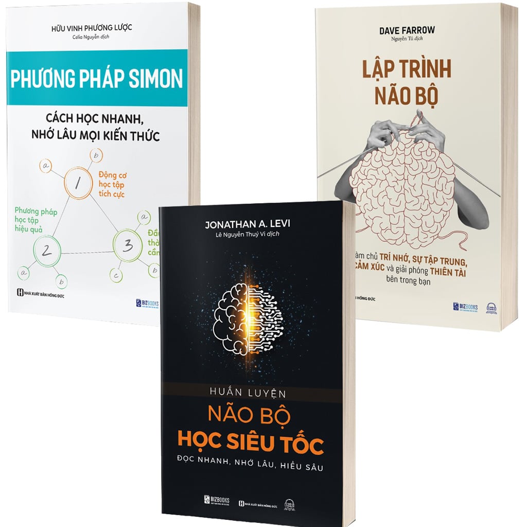 Bộ Sách 3 Quyển: Rèn Luyện Trí Nhớ Học Nhanh Nhớ Lâu (Lập Trình Não Bộ + Huấn Luyện Não Bộ Học Siêu Tốc + Cách Học Nhanh Nhớ Lâu Mọi Kiến Thức)