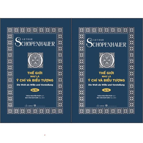  Combo Trọn Bộ 2 Cuốn Thế Giới Như Là Ý Chí và Biểu Tượng - Authur Schopenhauer 