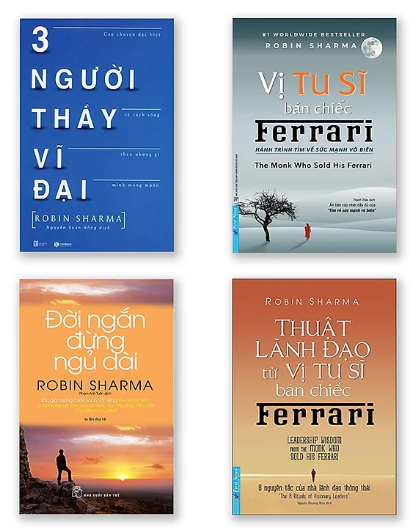Combo 4 Quyển Hay Nhất Của Robin Sharma ( Ba Người Thầy Vĩ Đại + Đời Ngắn Đừng Ngủ Dài + Vị Tu Sĩ Bán Chiếc Ferrari + Thuật Lãnh Đạo Từ Vị Tu Sĩ Bán Chiếc Ferrari )