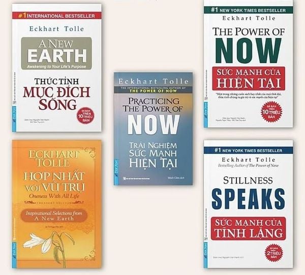  Combo 5 Quyển Eckhart Tolle (Thức Tỉnh Mục Đích Sống + Hợp Nhất Với Vũ Trụ + Trải Nghiệm Sức Mạnh Hiện Tại + Sức Mạnh Của Hiện Tại + Sức Mạnh Của Tĩnh Lặng) 