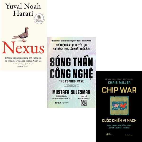  Combo 3 Sách Về Công Nghệ ( Sóng Thần Công Nghệ + Chip War - Cuộc Chiến Vi Mạch + Nexus ) 