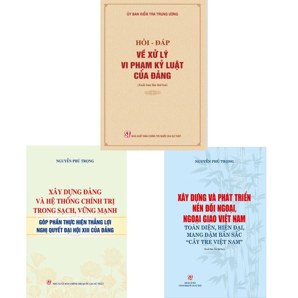  Combo 3 Quyển Xây Dựng Đảng Của Cố TBT Nguyễn Phú Trọng 