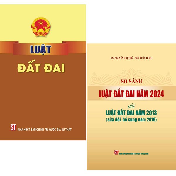  Combo 2 Quyển Luật Đất Đai + So Sánh Luật Đất Đai 