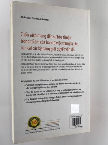  { Trưng Bày }Cha mẹ giỏi cong thông minh - Myrna B Shure 