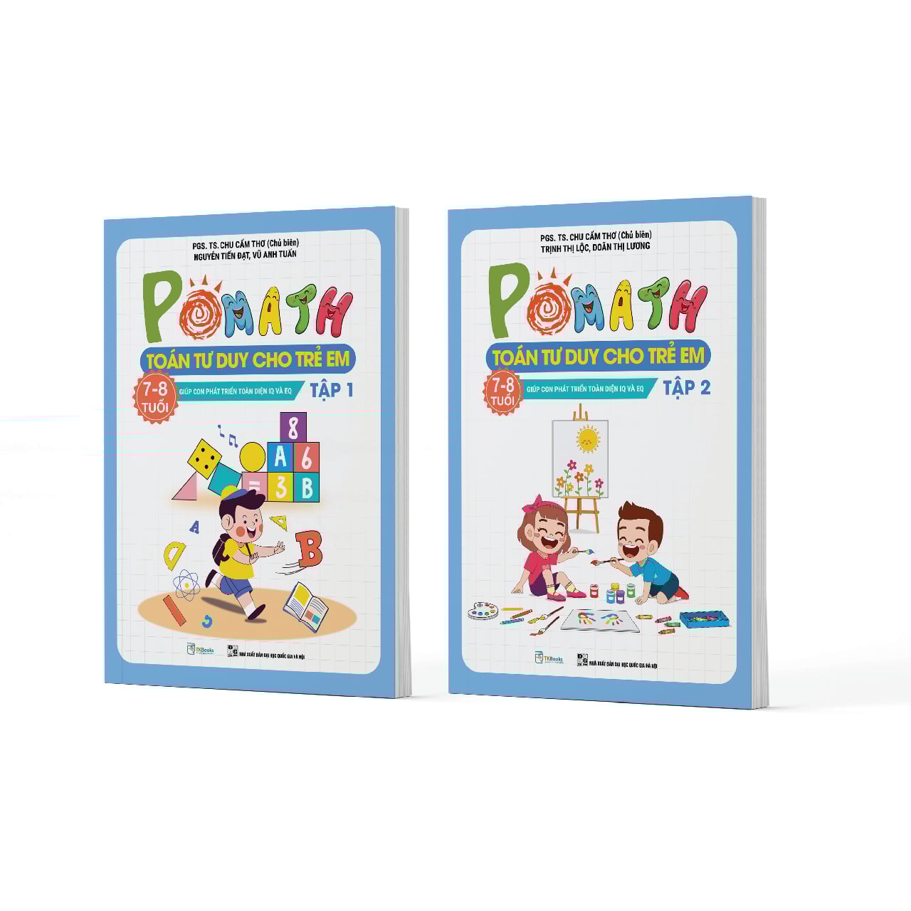 Combo Pomath – Toán Tư Duy Cho Trẻ Em 7 – 8 Tuổi (Tập 1 + 2) - PGS TS Chu Cẩm Thơ