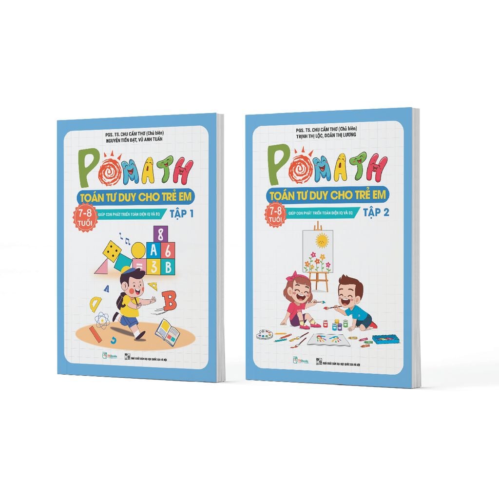  Combo Pomath – Toán Tư Duy Cho Trẻ Em 7 – 8 Tuổi (Tập 1 + 2) - PGS TS Chu Cẩm Thơ 