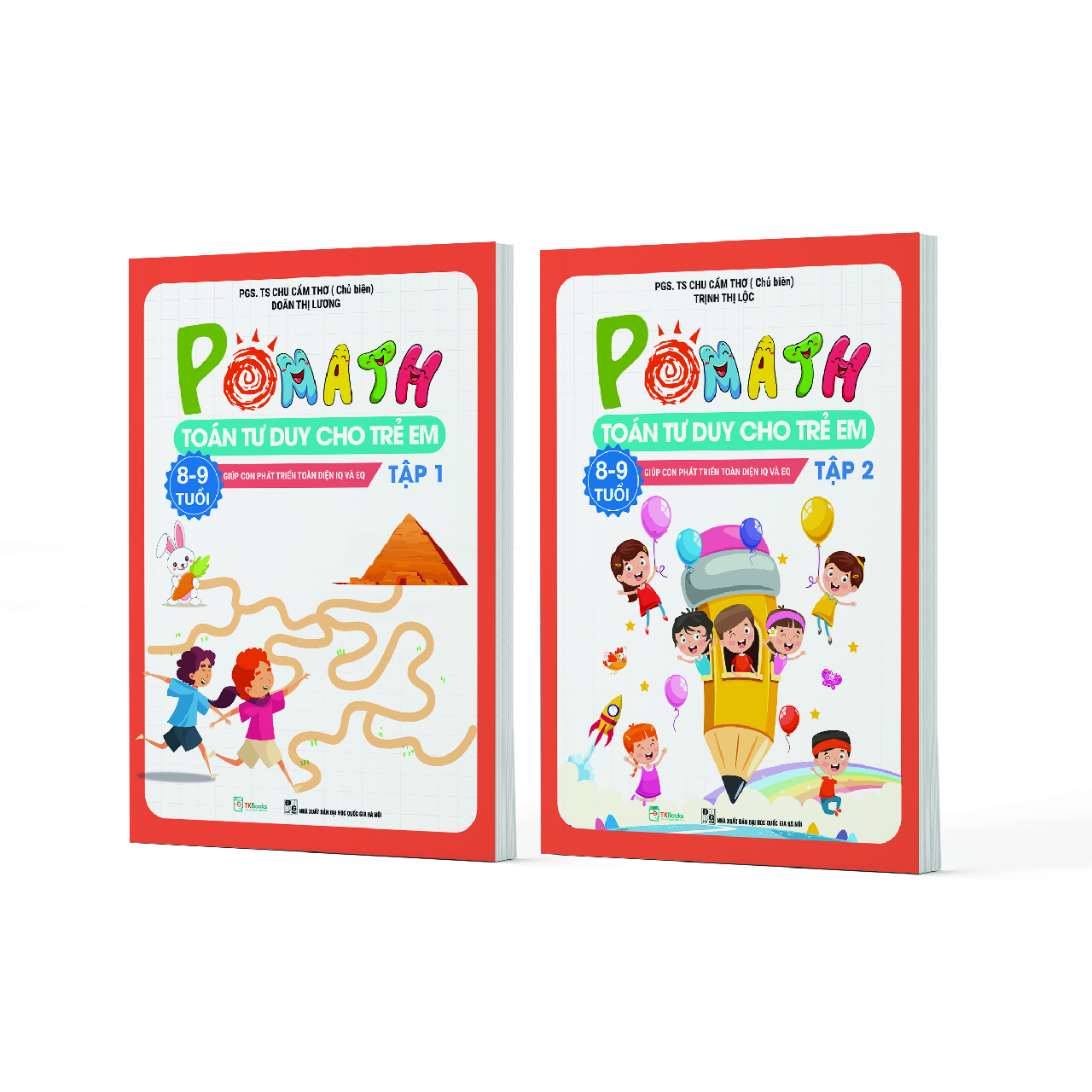 Combo Pomath – Toán Tư Duy Cho Trẻ Em 8 – 9 Tuổi (Tập 1 + 2) - PGS TS Chu Cẩm Thơ