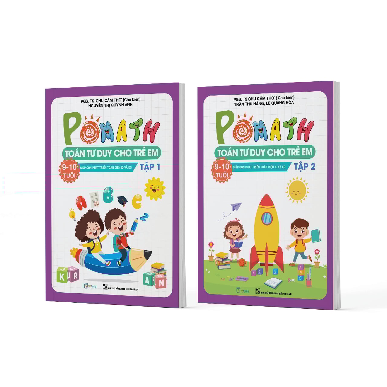Combo Pomath – Toán Tư Duy Cho Trẻ Em 9 – 10 Tuổi (Tập 1 + 2) - PGS TS Chu Cẩm Thơ
