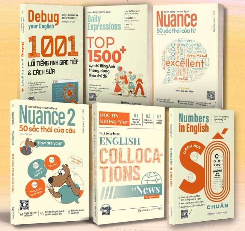Combo 6 Quyển: Nuance + Nuance 2 + Đọc Tin Không Vấp + Top 1500 + Cách Nói Số Chuẩn + 1001 Lỗi Tiếng Anh Giao Tiếp Và Cách Sửa