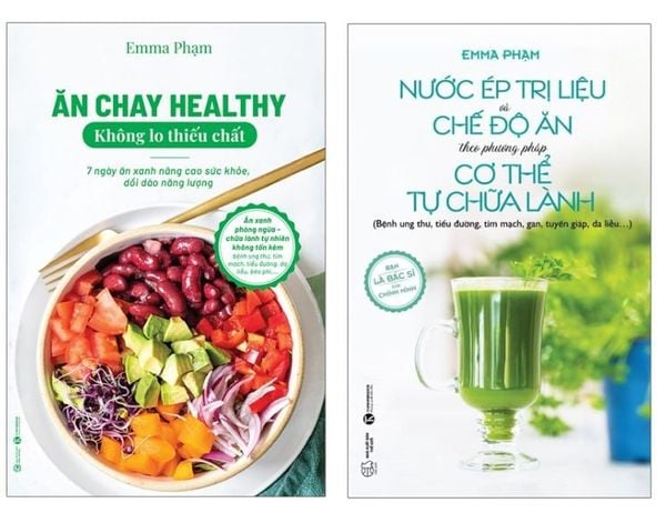  Combo 2 Quyển Nước Ép Trị Liệu + Ăn Chay Healthy Không Lo Thiếu Chất 