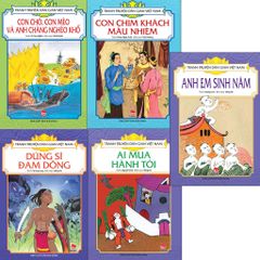 Combo 5 Quyển Tranh Truyện Dân Gian Việt Nam ( Dũng Sĩ Đam Dông + Con Chó, Con Mèo Và Anh Chàng Nghèo Khổ + Con Chim Khách Mầu Nhiệm + Anh Em Sinh Năm + Ai Mua Hành Tôi ) - Nhiều Tác Giả