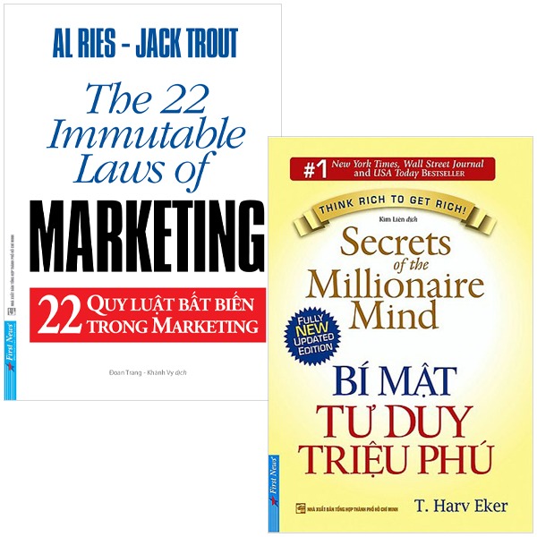 Combo 2 Quyển: 22 Quy Luật Bất Biến Trong Marketing + Bí Mật Tư Duy Triệu Phú
