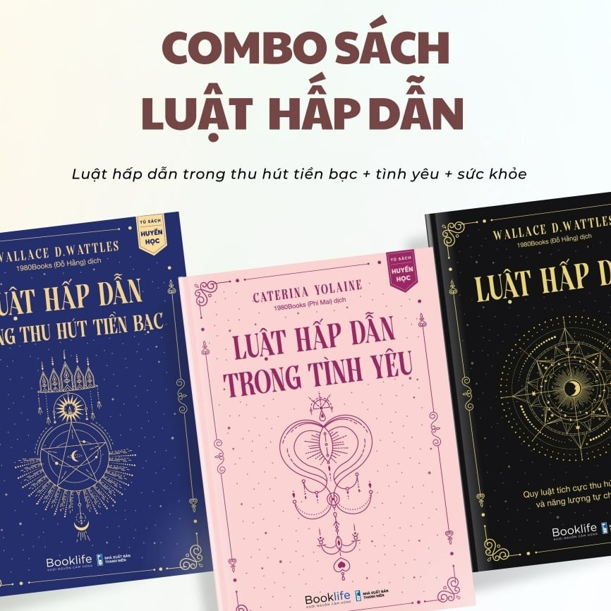 Combo 3 Quyển: Luật Hấp Dẫn (Thu Hút Tiền Bạc + Trong Tình Yêu + Luật Hấp Dẫn - Quy Luật Tích Cực Thu Hút Sức Khỏe Và Năng Lượng Tự Chữa Lành) - Nhiều Tác Giả