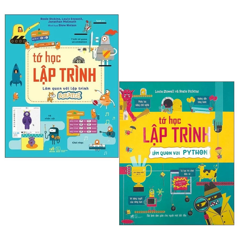 Combo 2 Quyển Tớ Học Lập Trình (Làm Quen Với Python + Làm Quen Với Lập Trình)