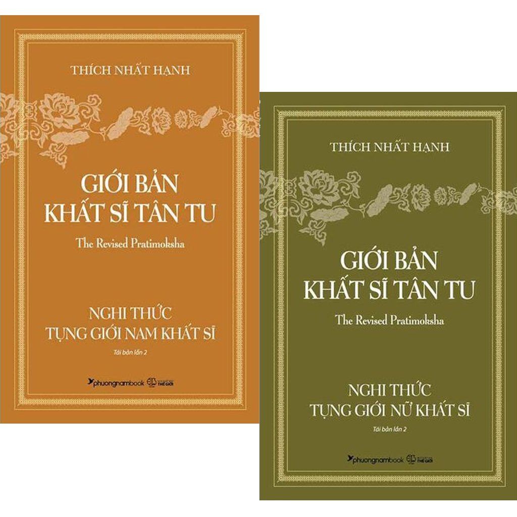  Combo 2 Quyển Giới Bản Khất Sĩ Tân Tu ( Nghi Thức Tụng Giới Nam Khất Sĩ + Nghi Thức Tụng Giới Nữ Khất Sĩ ) - Thích Nhất Hạnh 