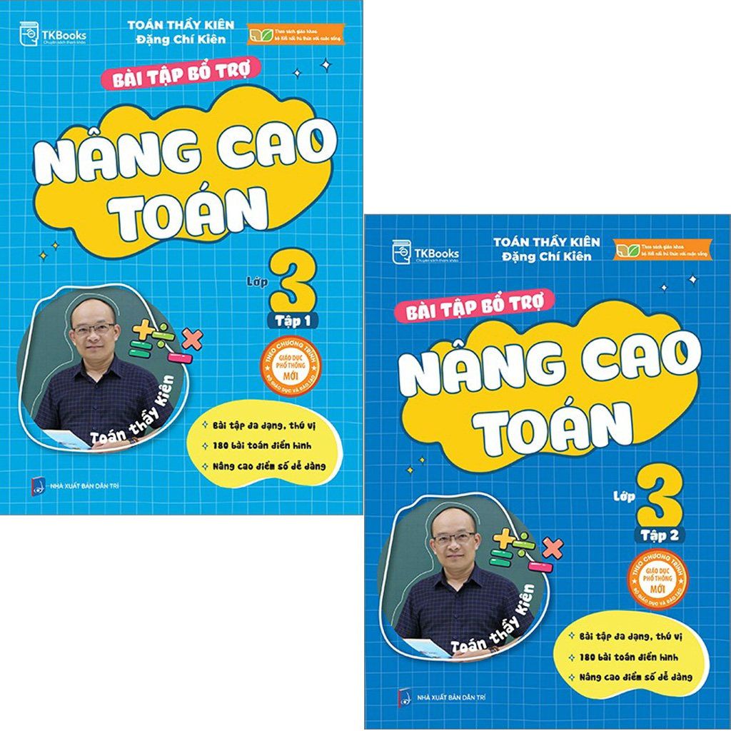  Combo 2 Quyển Bài Tập Bổ Trợ Nâng Cao Toán Lớp 3 (Tập 1 + 2) 