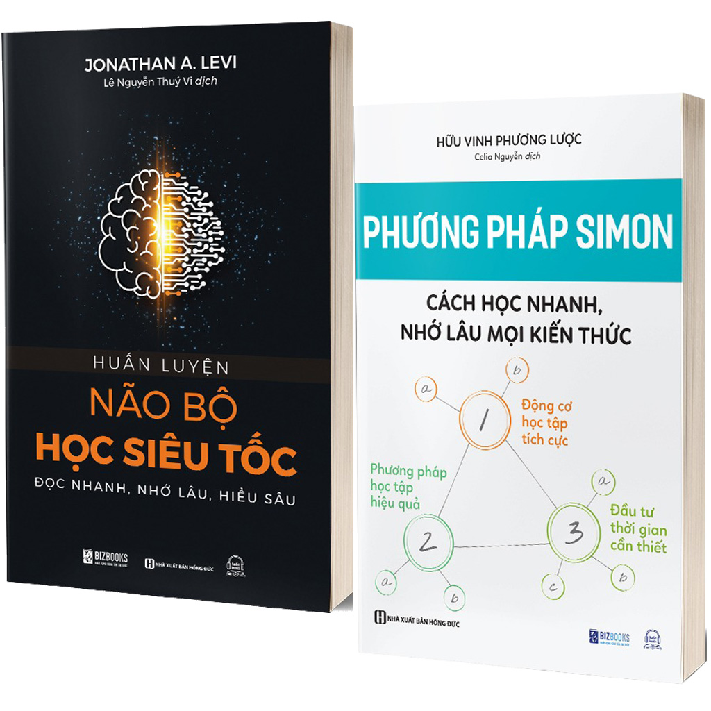 Combo 2 Quyển: Phương Pháp Học Tập Của Simon + Huấn Luyện Não Bộ Học Siêu Tốc - Hữu Vinh Phương Lược, Jonathan A.Levi