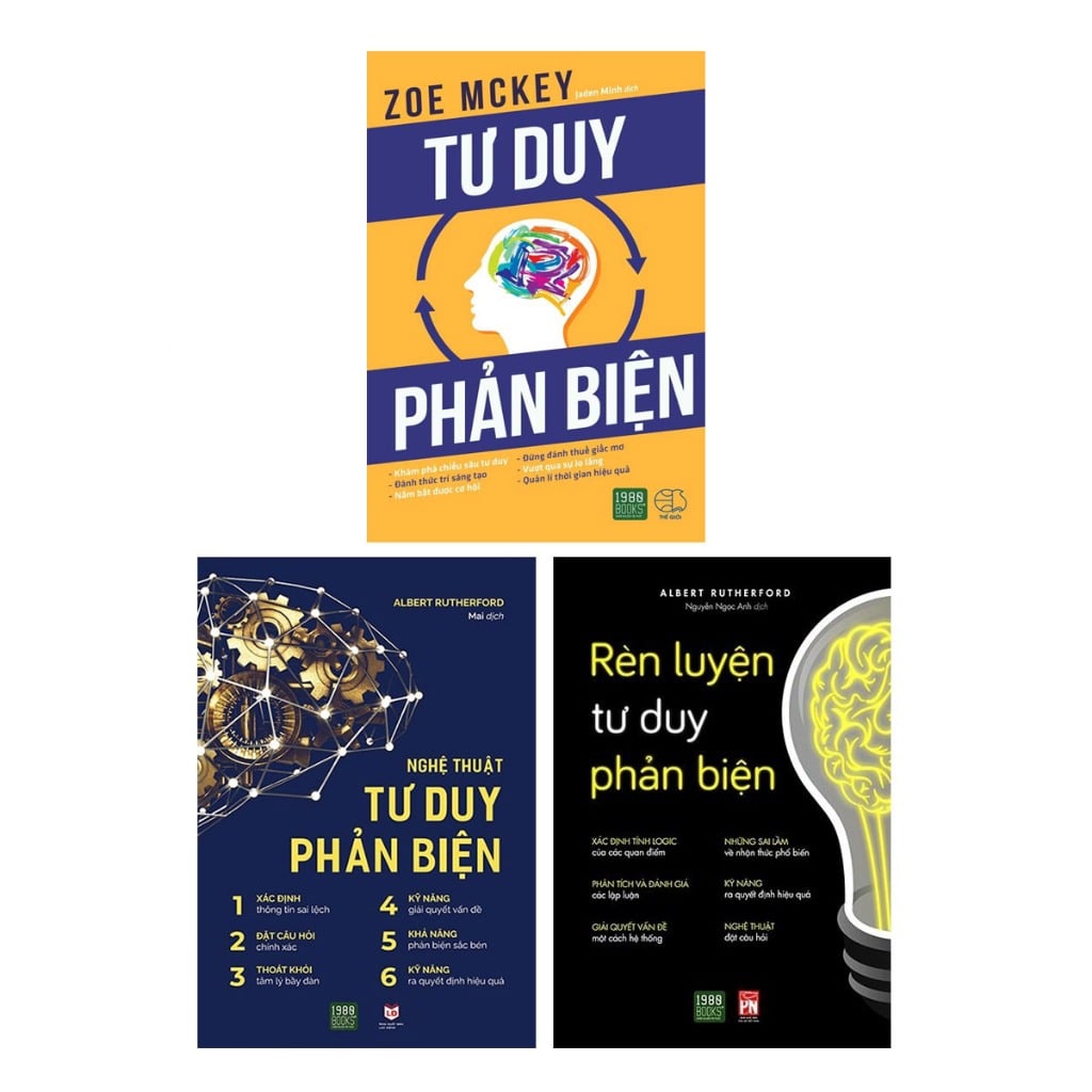 Combo 3 Quyển: Nghệ Thuật Tư Duy Phản Biện + Rèn Luyện Tư Duy Phản Biện + Tư Duy Phản Biện - Albert Rutherford,