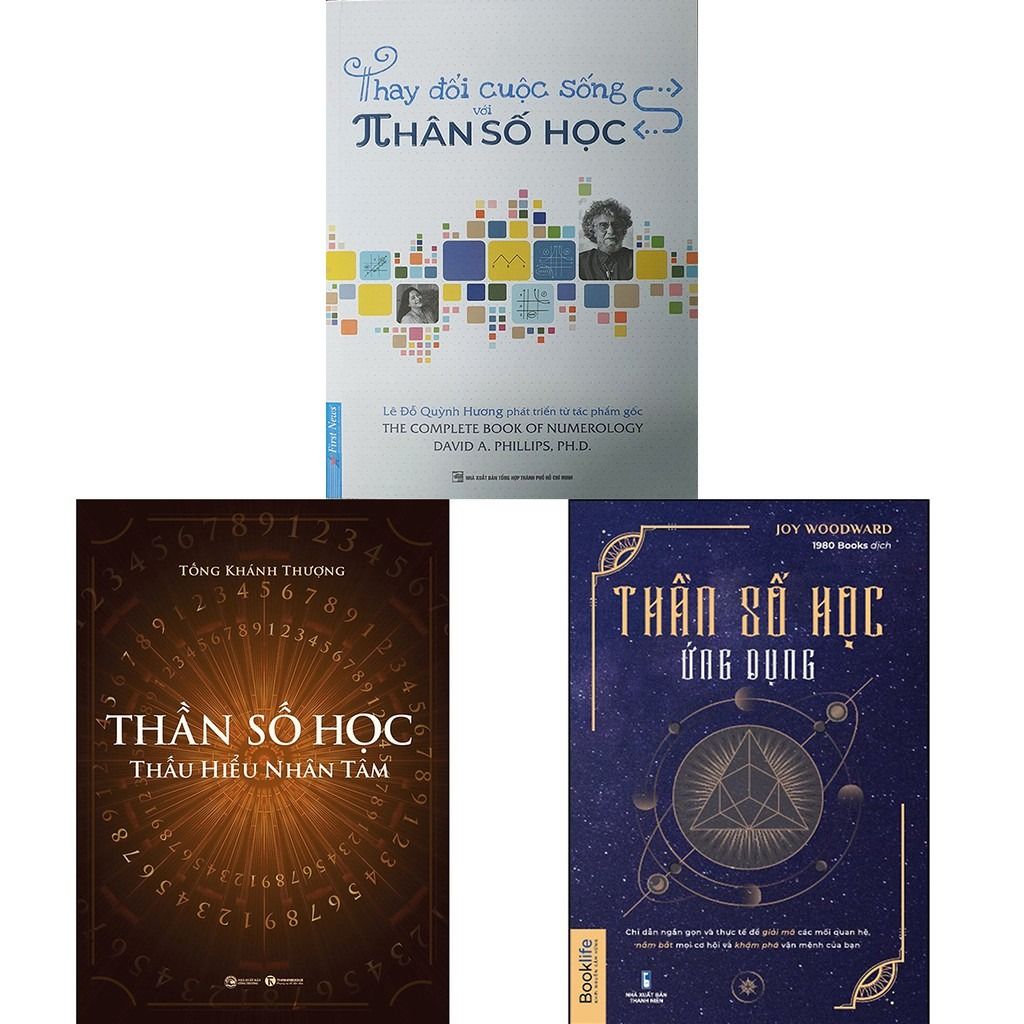  Combo 3 Quyển Thay Đổi Cuộc Sống Với Nhân Số Học + Thần Số Học Thấu Hiểu Nhân Tâm + Thần Số Học Ứng Dụng 