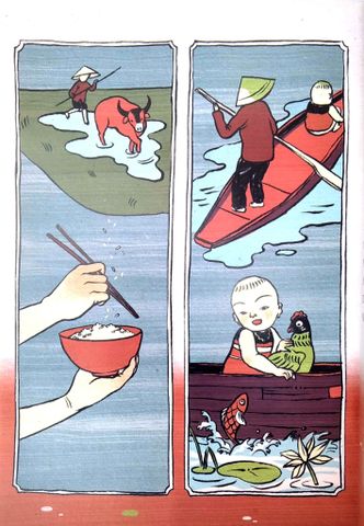  Combo 3 Quyển Đồng Dao Cho Bé ( Ông Giẳng Ông Giăng + Nựng Nựng Nà Nà + Chi Chi Chành Chành ) - Hiếu Minh, Vườn Illustration 