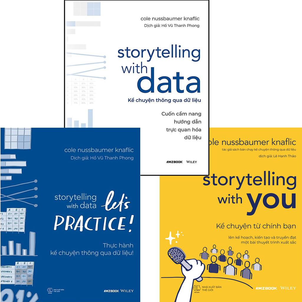 Combo 3 Quyển Storytelling With You ( Kể Chuyện Thông Qua Dữ Liệu + Thực Hành Kể Chuyện Thông Qua Dữ Liệu + Kể Chuyện Từ Chính Bạn )