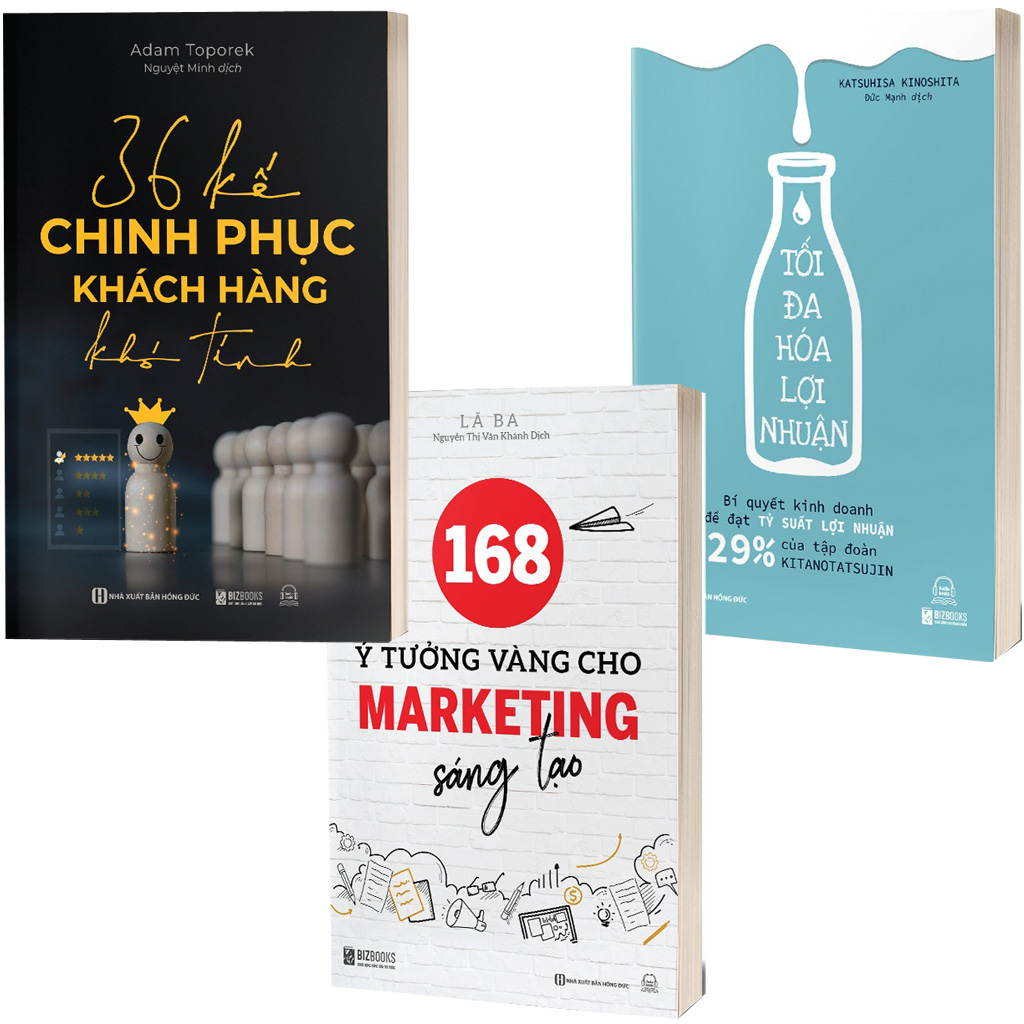Combo 3 Quyển: Chiến Lược Bán Hàng Quyết Định Sự Tăng Trưởng Của Doanh Số (168 Ý Tưởng Vàng Cho Marketing Sáng Tạo + 36 Kế Chinh Phục Khách Hàng Khó Tính + Tối Đa Hóa Lợi Nhuận) - Nhiều Tác Giả