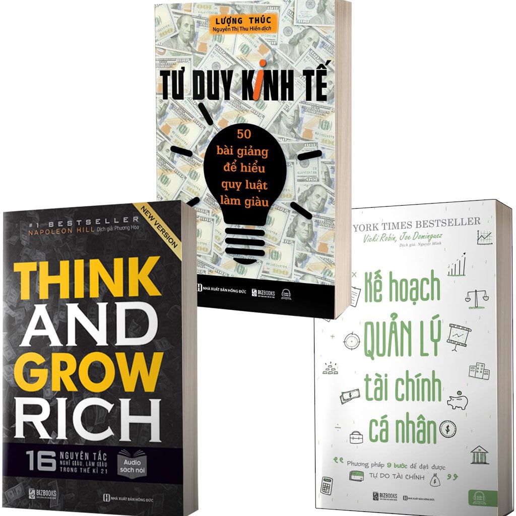 Combo 3 Quyển: Đầu Tư Kiến Thức Toàn Diện - Thay Đổi Đột Phá Tương Lai (Kế Hoạch Quản Lý Tài Chính Cá Nhân + Tư Duy Kinh Tế + Think And Grow Rich) - Nhiều Tác Giả