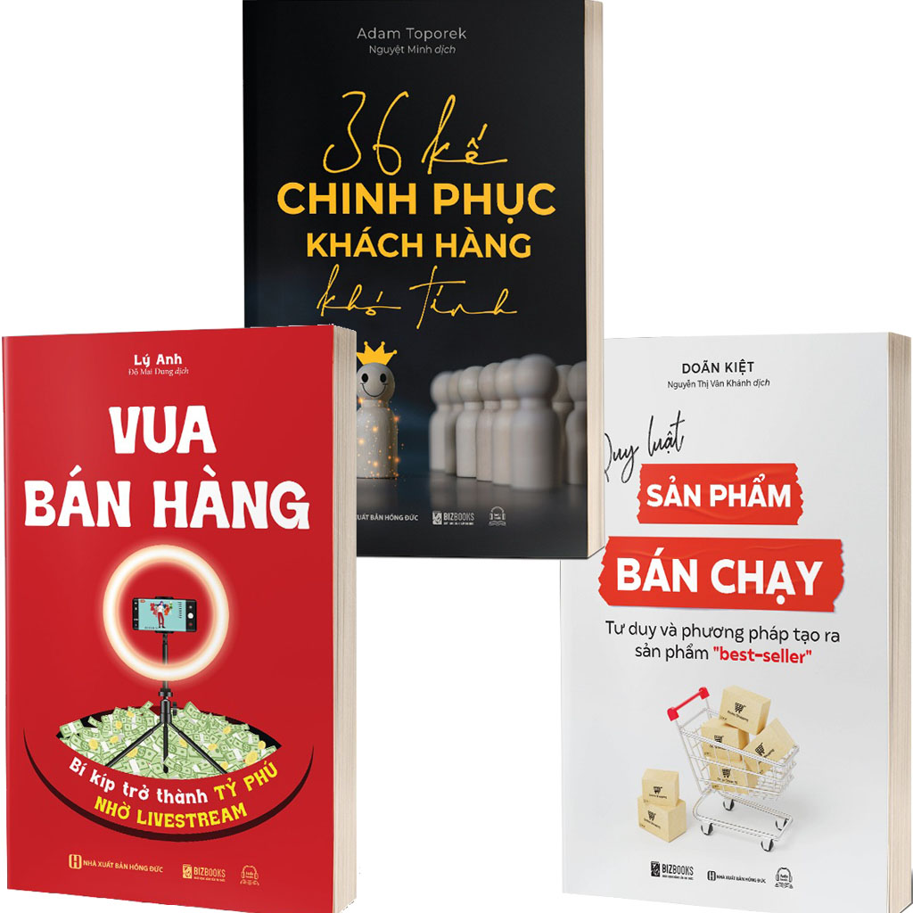 Combo 3 Quyển: Nghệ Thuật Bán Hàng Giá Cao - Bán Hàng Cho Người Giàu (Quy Luật Sản Phẩm Bán Chạy + 36 Kế Chinh Phục Khách Hàng Khó Tính + Vua Bán Hàng) - Nhiều Tác Giả