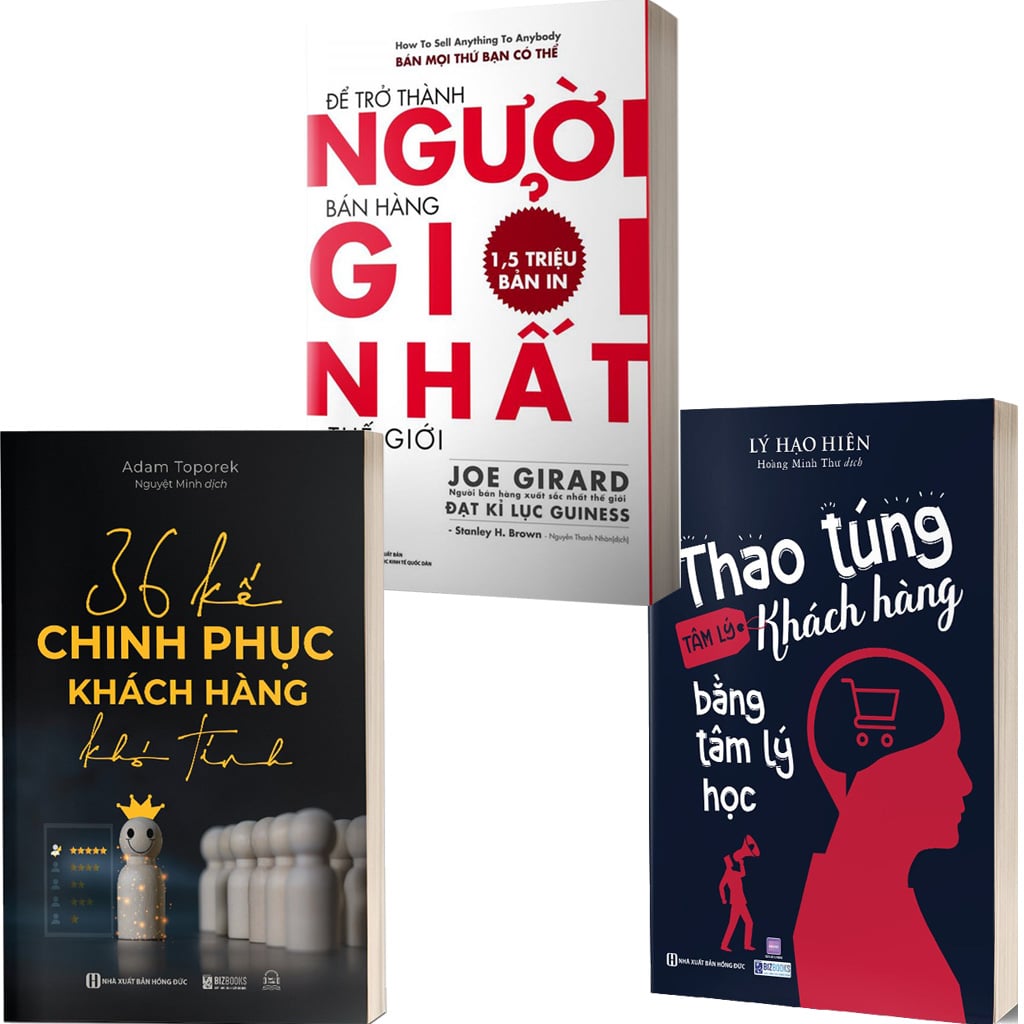 Combo 3 Quyển: Thao Túng Khách Hàng Bằng Tâm Lý Học + Để Trở Thành Người Bán Hàng Giỏi Nhất + 36 kế Chinh Phục Khách Hàng - Nhiêu Tác Giả