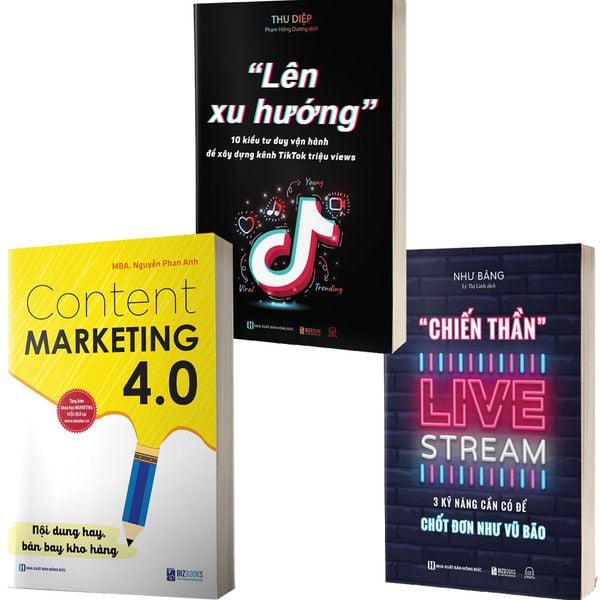  Combo 3 Quyển: Trí Tuệ Kiếm Tiền Thời Công Nghệ (Content Marketing 4.0 + Lên Xu Hướng + Chiến Thần Live Stream) 