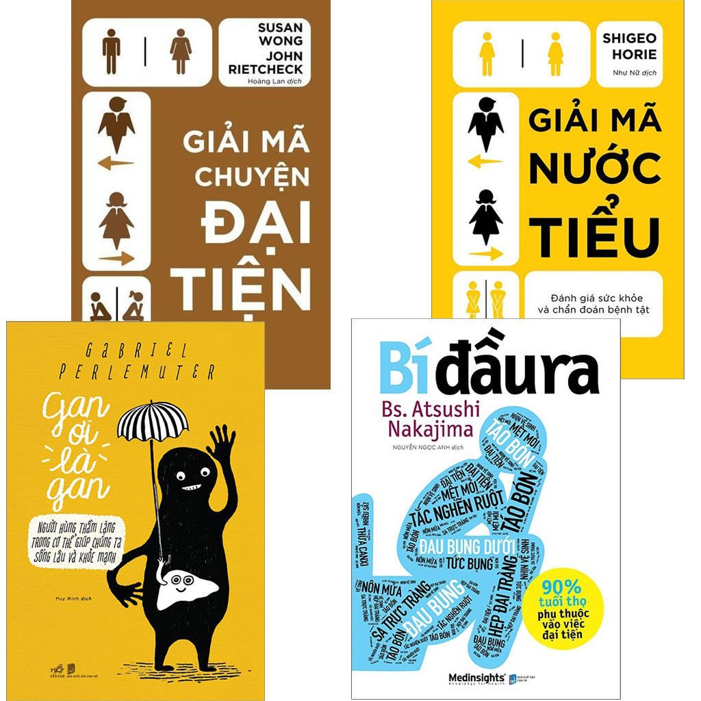 Combo 4 Quyển ( Bí Đầu Ra + Giải Mã Nước Tiểu + Giải Mã Chuyện Đại Tiện + Gan Ơi Là Gan )