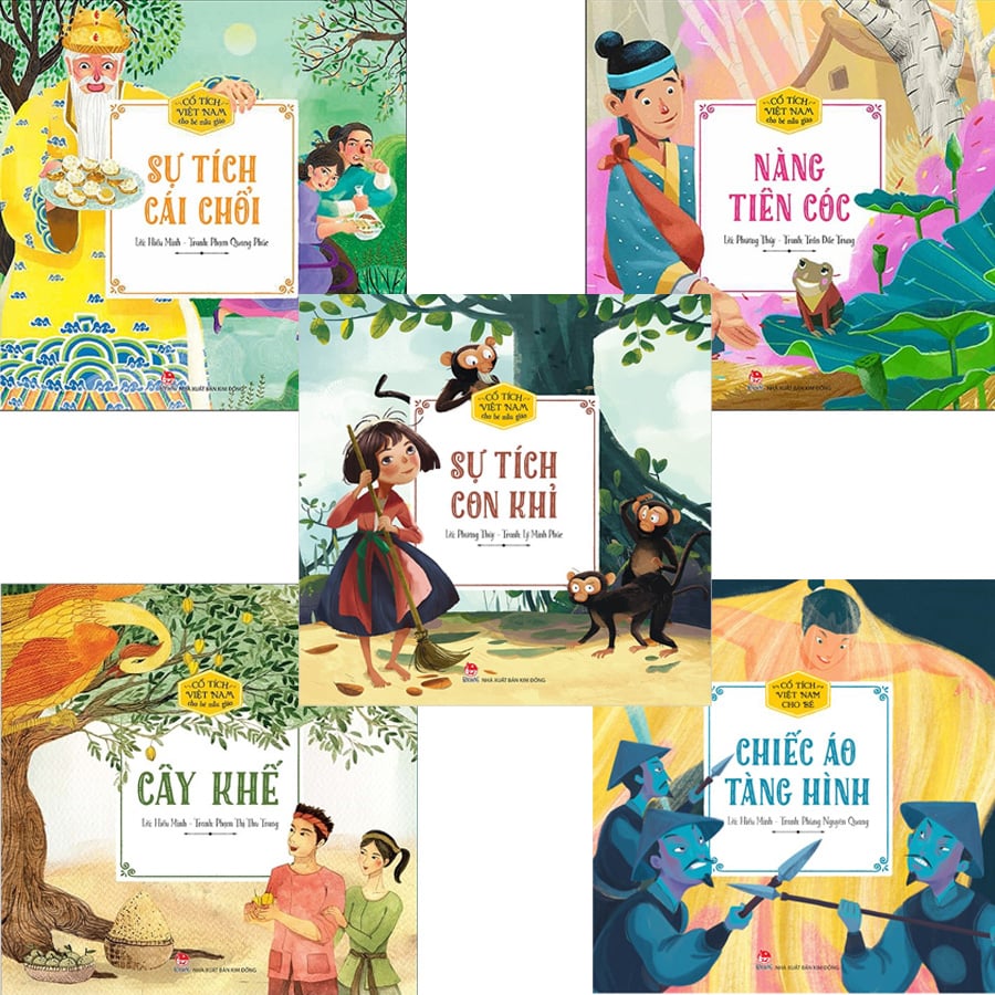 Combo 5 Quyển Cổ Tích Việt Nam Cho Bé ( Cây Khế + Chiếc Áo Tàng Hình + Nàng Tiên Cóc + Sự Tích Cái Chổi + Sự Tích Con Khỉ ) - Nhiều Tác Giả
